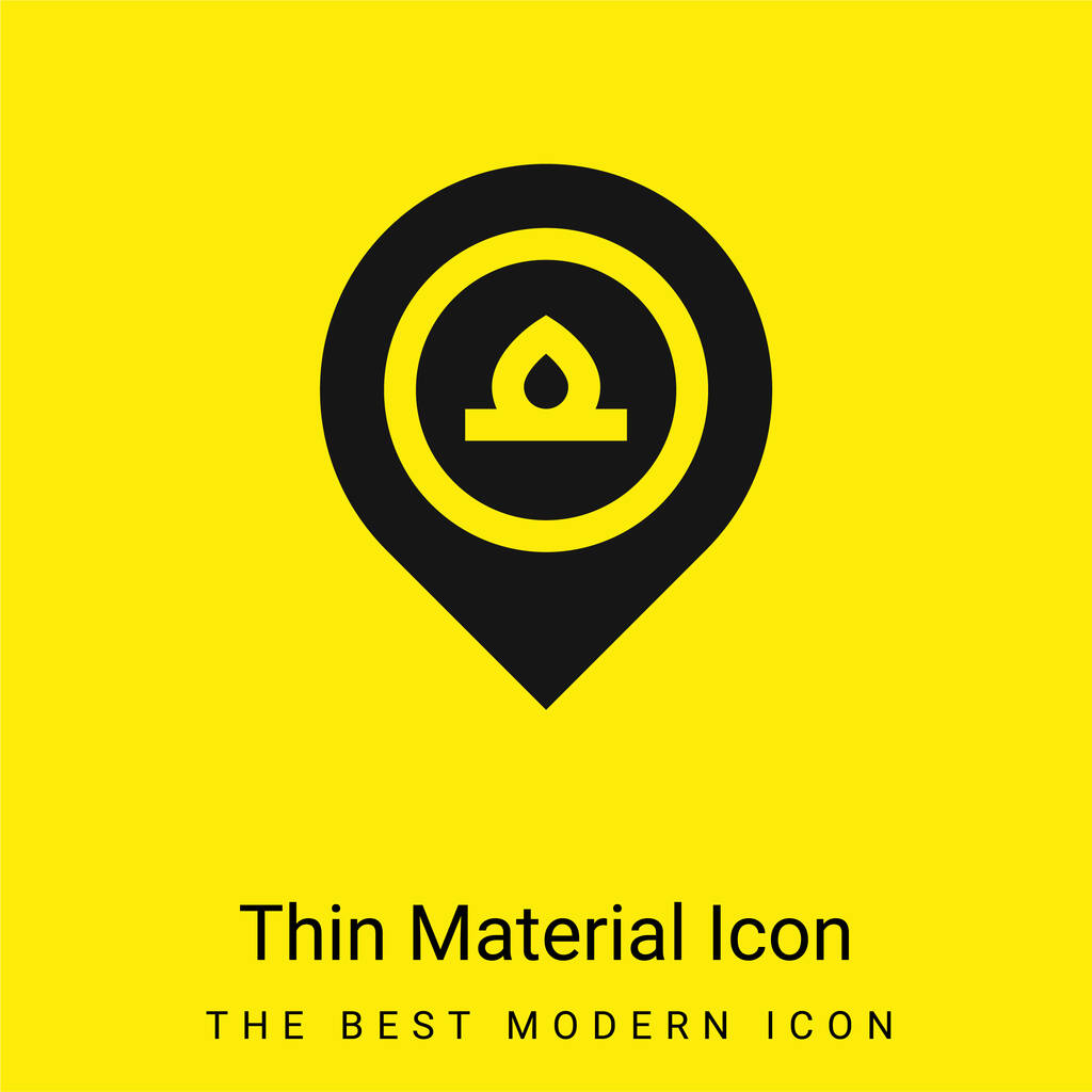 Bonfire minimal bright yellow material icon - Vector, Image