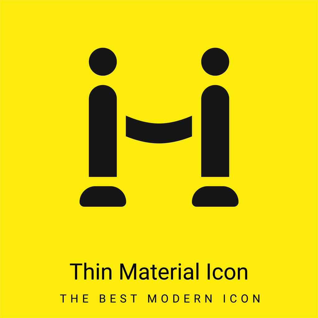 Barrier minimale helder geel materiaal icoon - Vector, afbeelding