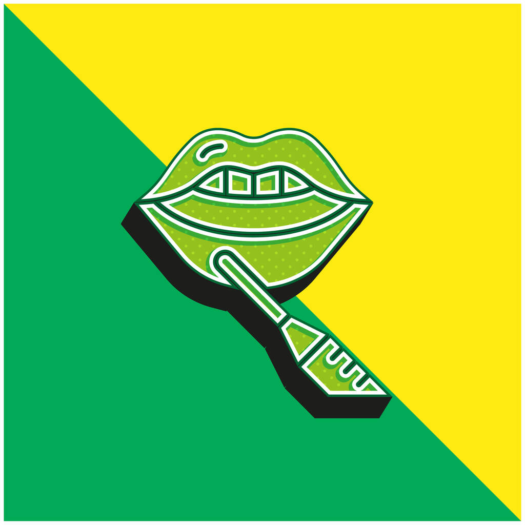 Botox Green and yellow modern 3d vector icon logo - Vector, Image