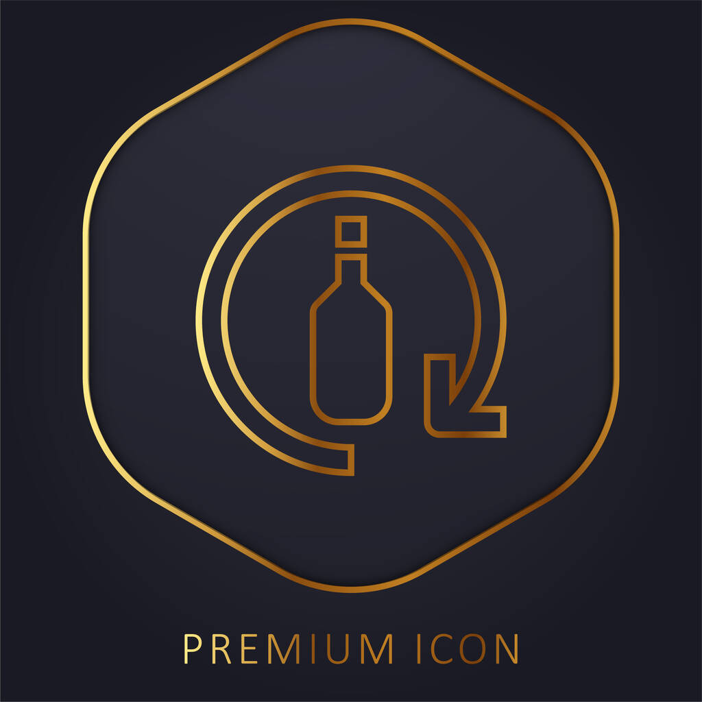 Üveg arany vonal prémium logó vagy ikon - Vektor, kép