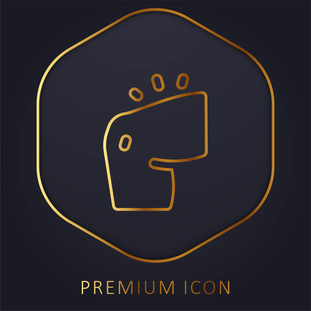 Золота лінія логотипу або піктограми
 - Вектор, зображення
