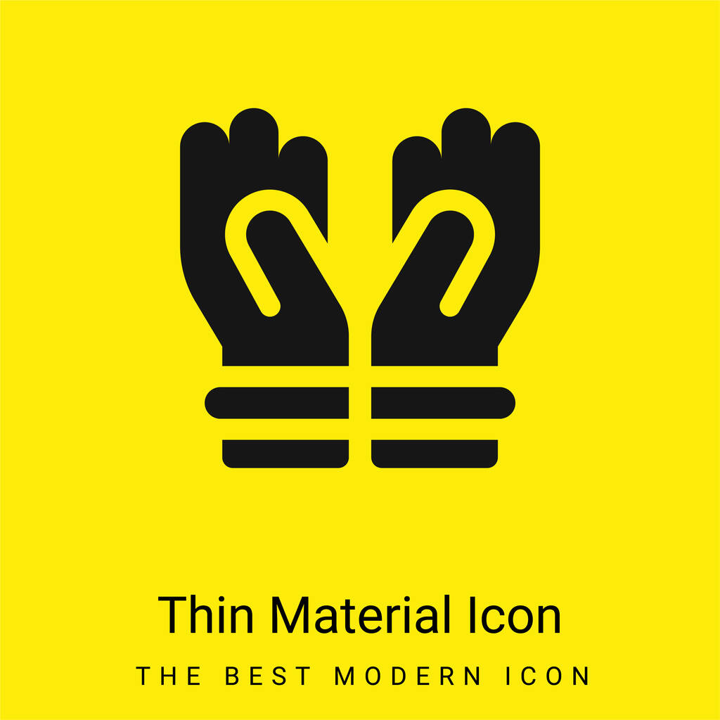 Bénis minimale icône matériau jaune vif - Vecteur, image