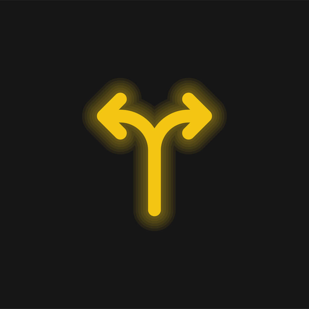 Icona fluorescente gialla alternata - Vettoriali, immagini