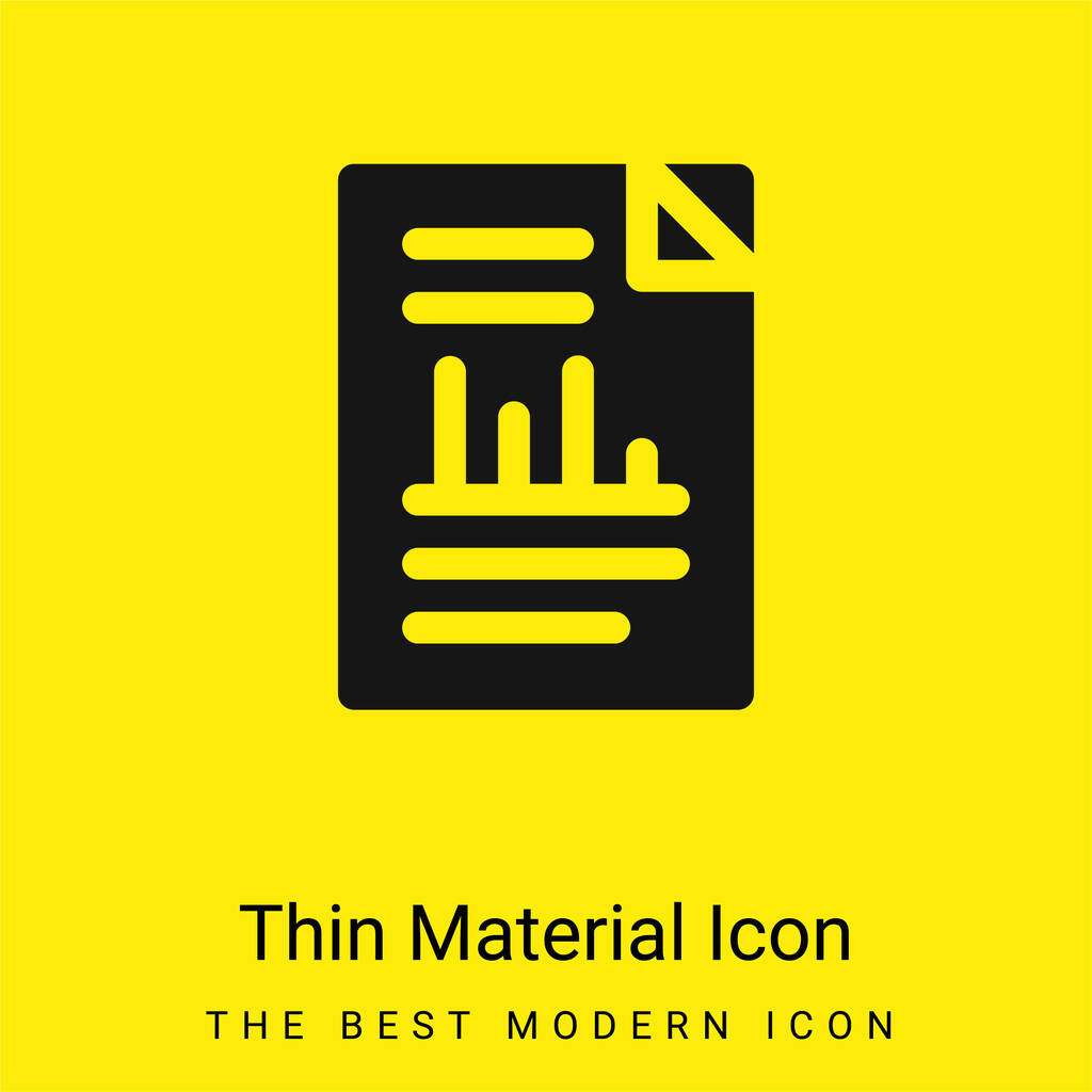 Análisis mínimo icono de material amarillo brillante - Vector, imagen