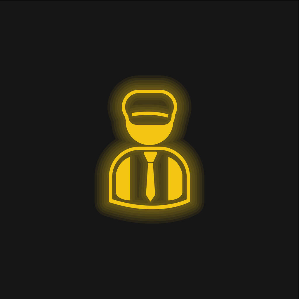 Muhasebeci sarı parlak neon simgesi - Vektör, Görsel