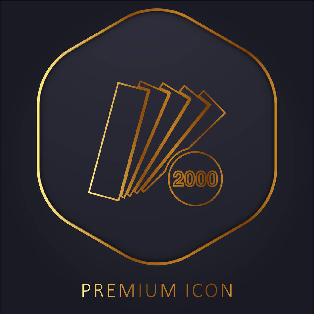 2000 szt. Katalog złotej linii logo premium lub ikona - Wektor, obraz