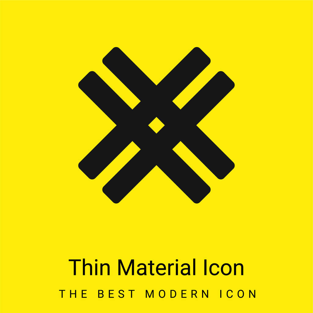 Astrologický hinduismus Symbol minimální jasně žlutá ikona materiálu - Vektor, obrázek