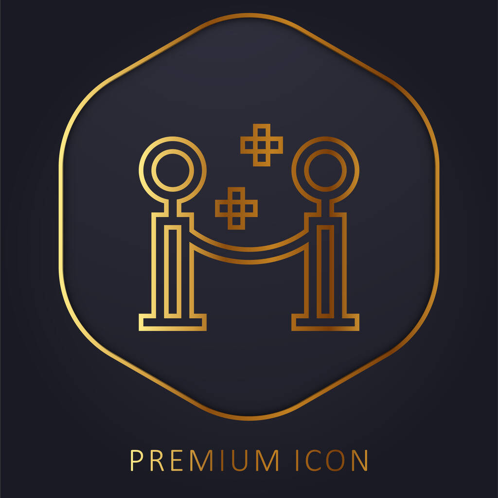 Бар'єр золота лінія логотип або значок преміум-класу
 - Вектор, зображення