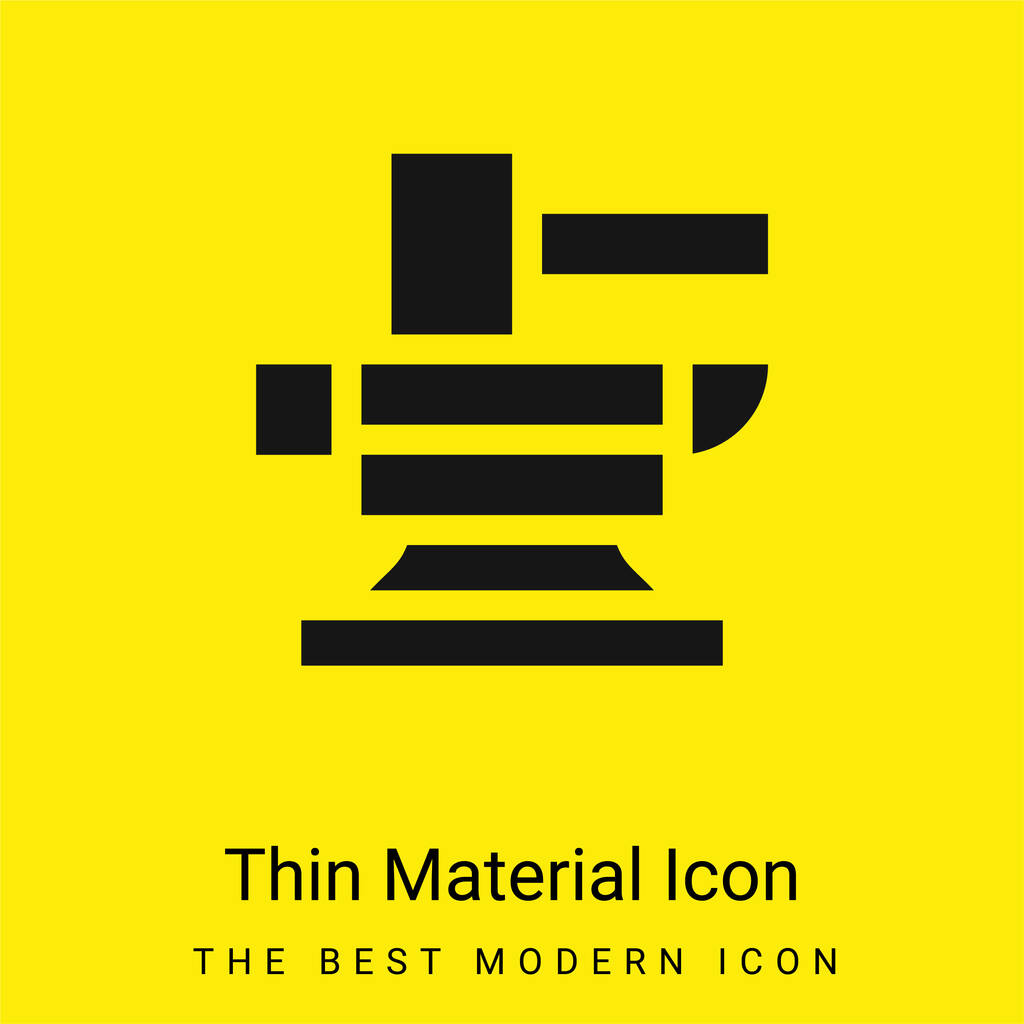 Kovadlina minimální jasně žlutý materiál ikona - Vektor, obrázek