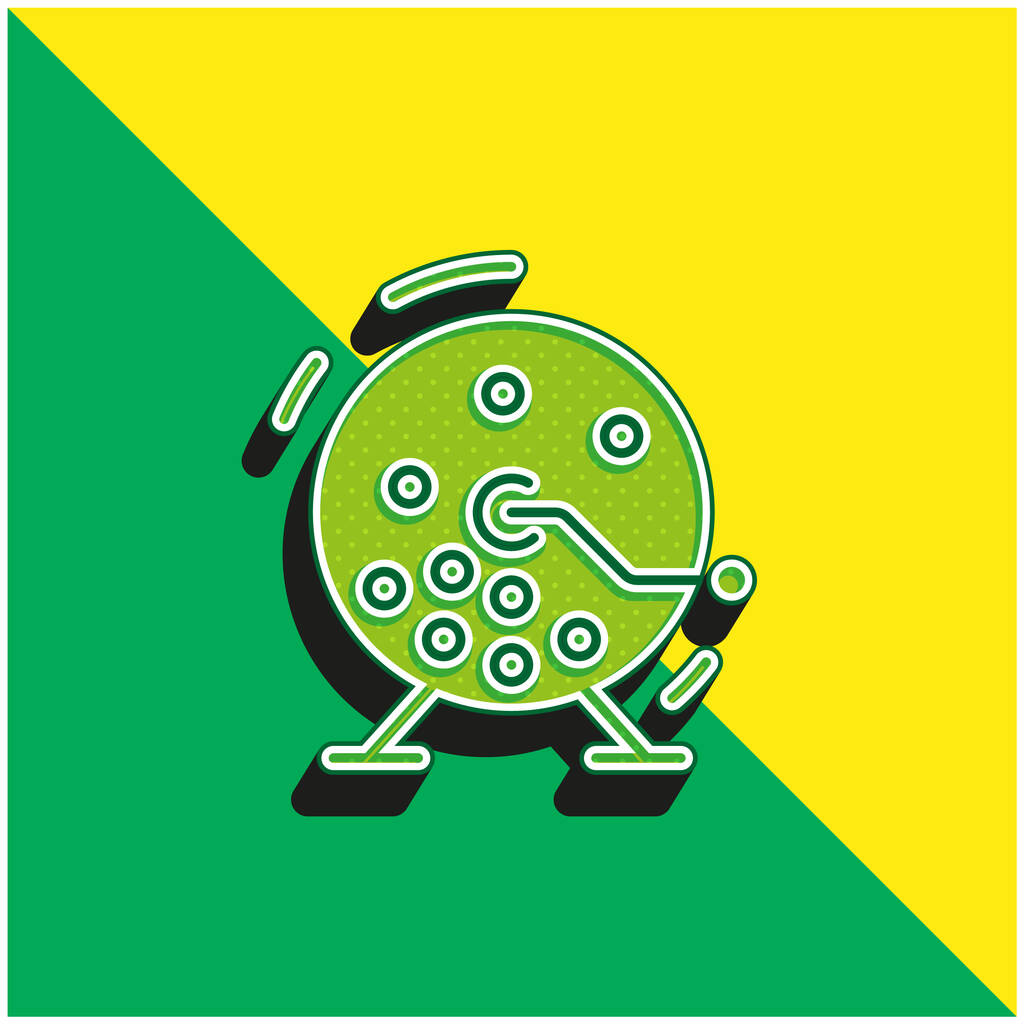 Bingo Logo vectoriel 3D moderne vert et jaune - Vecteur, image