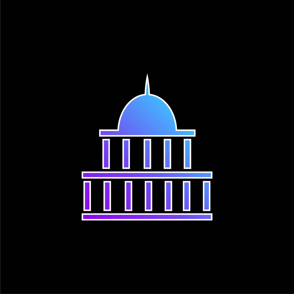 American Government Building sininen gradientti vektori kuvake - Vektori, kuva