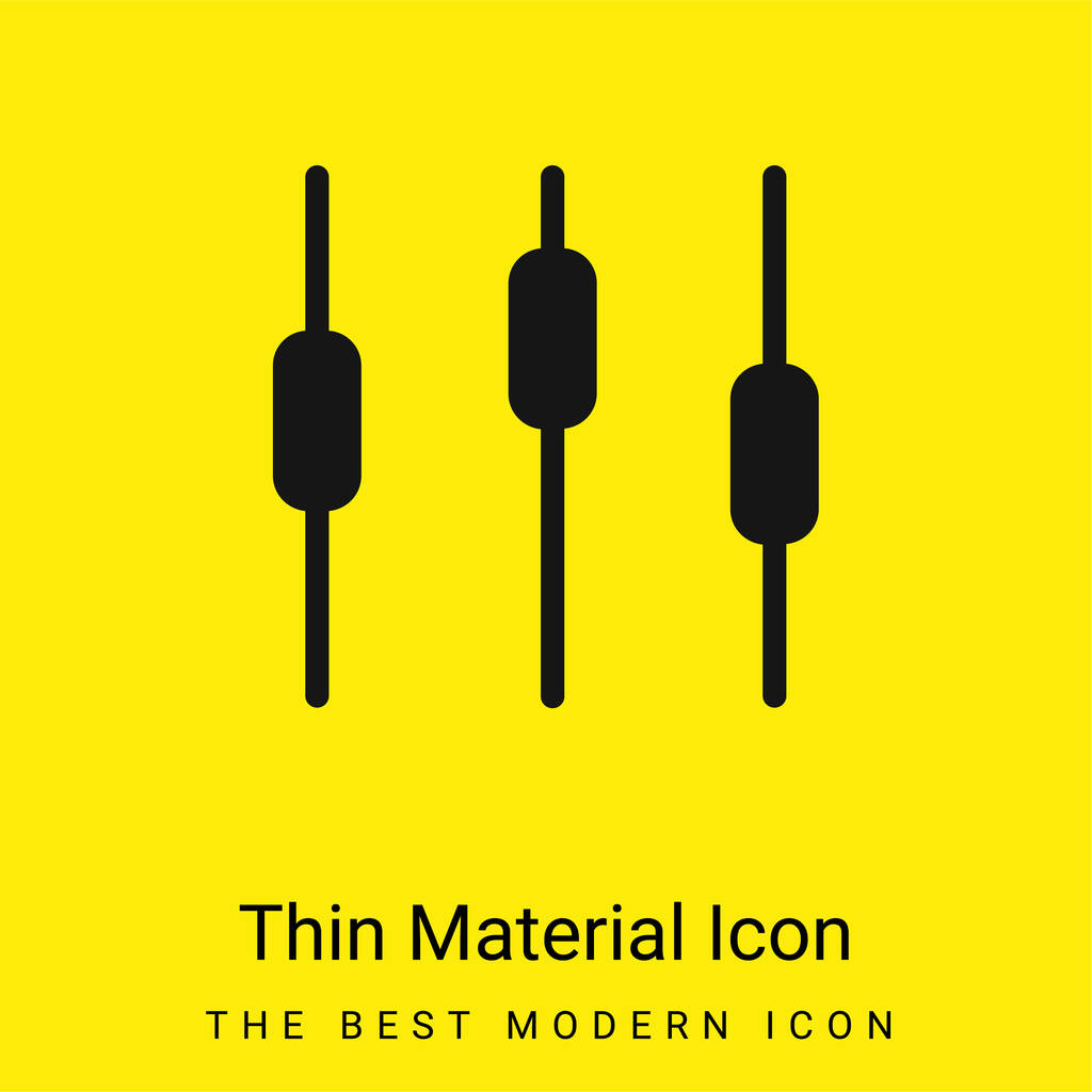 Box Plot Chart Interface Symbol minimal bright yellow material icon - Vector, Image