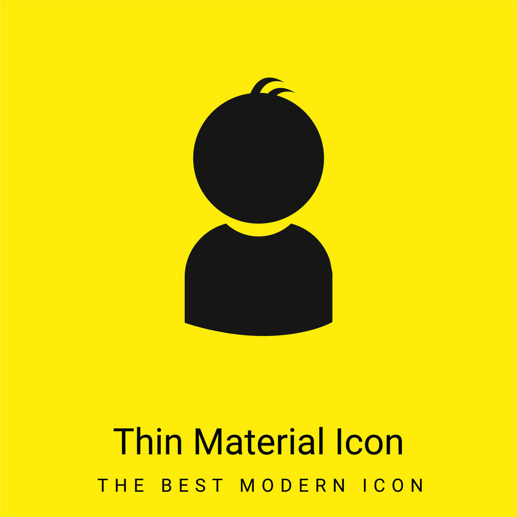 Ragazzo icona materiale giallo brillante minimale - Vettoriali, immagini