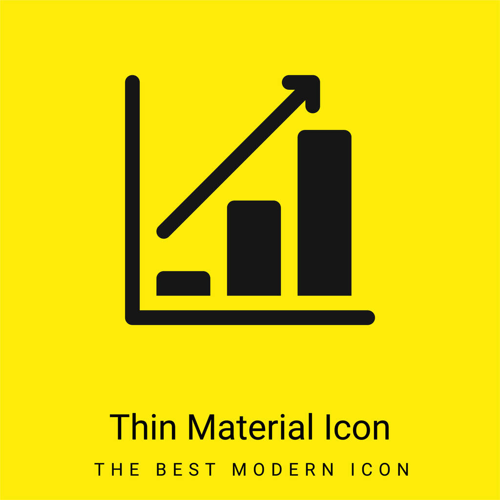 Bar Grafico minimale giallo brillante materiale icona - Vettoriali, immagini