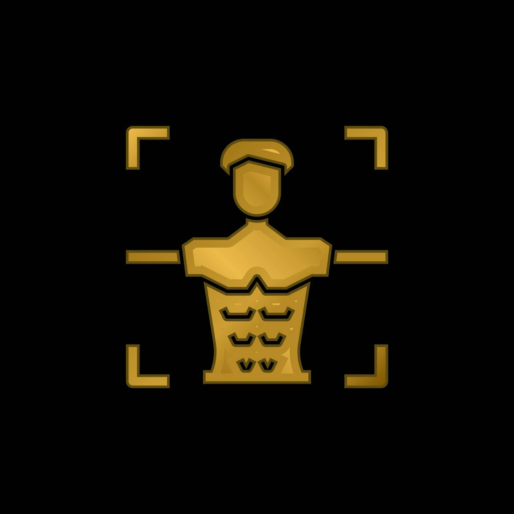 Тіло Сканувати золоту металеву піктограму або вектор логотипу
 - Вектор, зображення