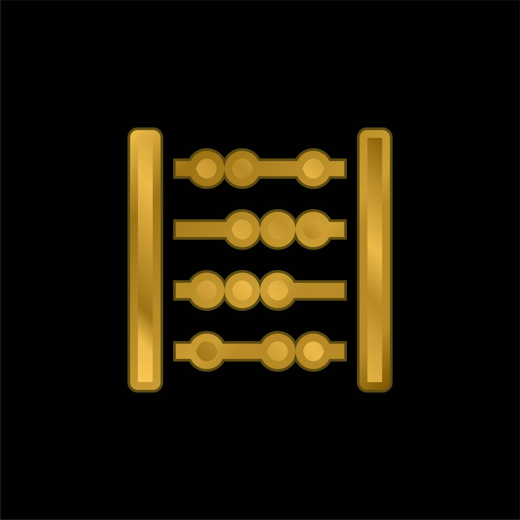 Abaco oro placcato icona metallica o logo vettoriale - Vettoriali, immagini