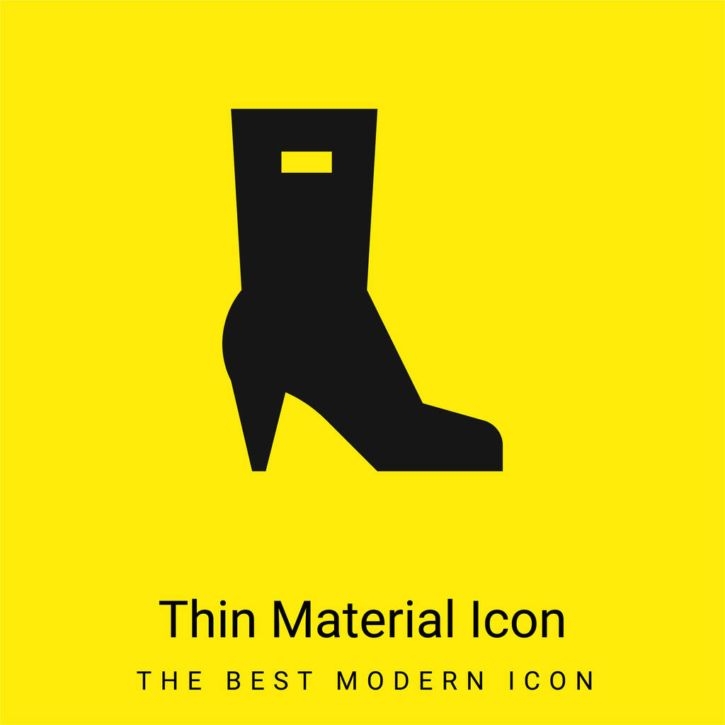 Stiefel minimales leuchtend gelbes Materialsymbol - Vektor, Bild