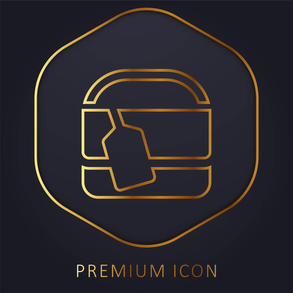 Сумка З міткою Золота лінія логотип або значок преміум-класу
 - Вектор, зображення