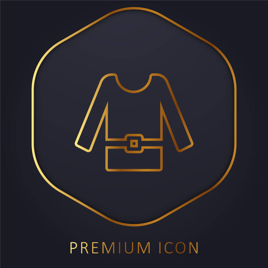 Blúz arany vonal prémium logó vagy ikon - Vektor, kép