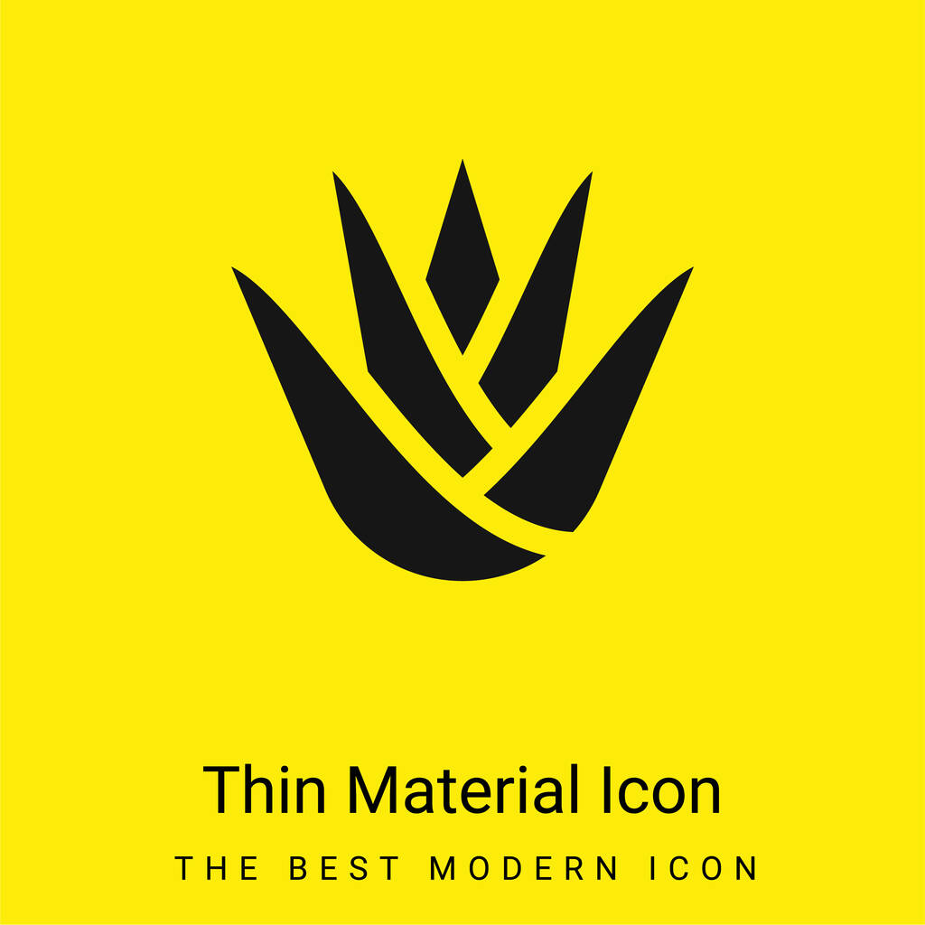 Agave minimal bright yellow material icon - Vector, Image