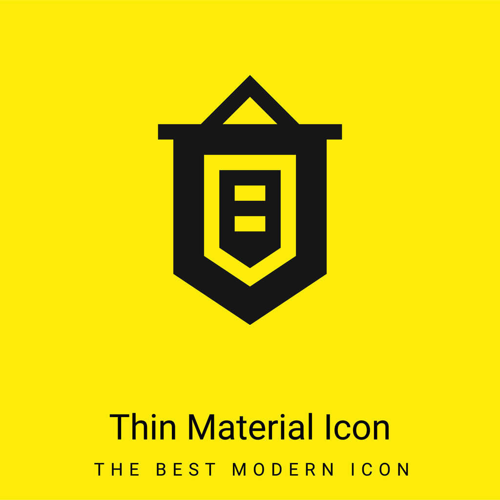 Banner icona minimale materiale giallo brillante - Vettoriali, immagini