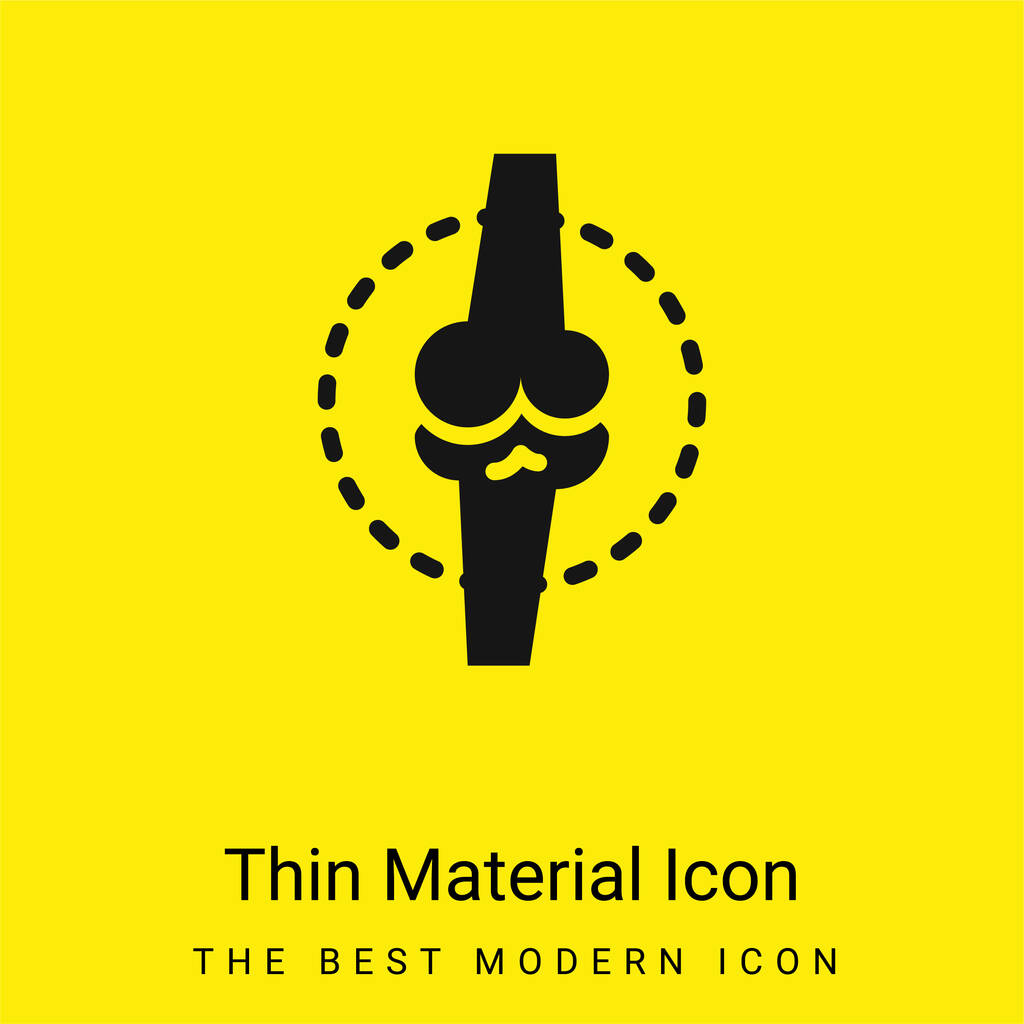 Minimalna jasnożółta ikona materiału kości - Wektor, obraz