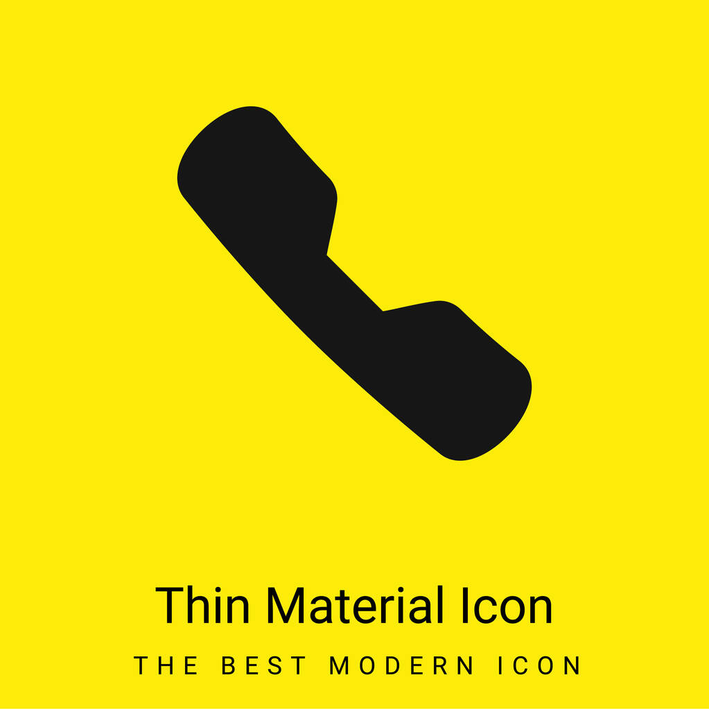 Active Call minimal bright yellow material icon - Vector, Image