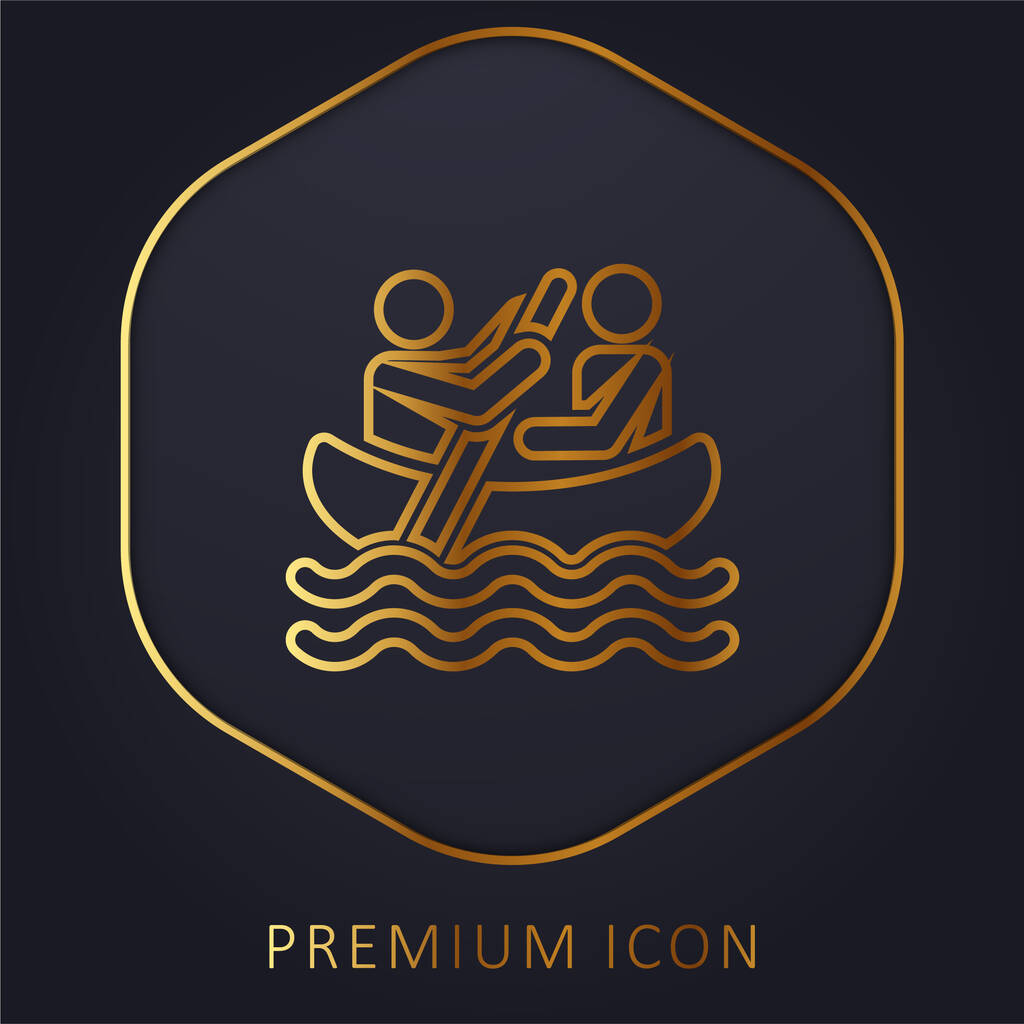 Zlatá čára prémie logo nebo ikona - Vektor, obrázek