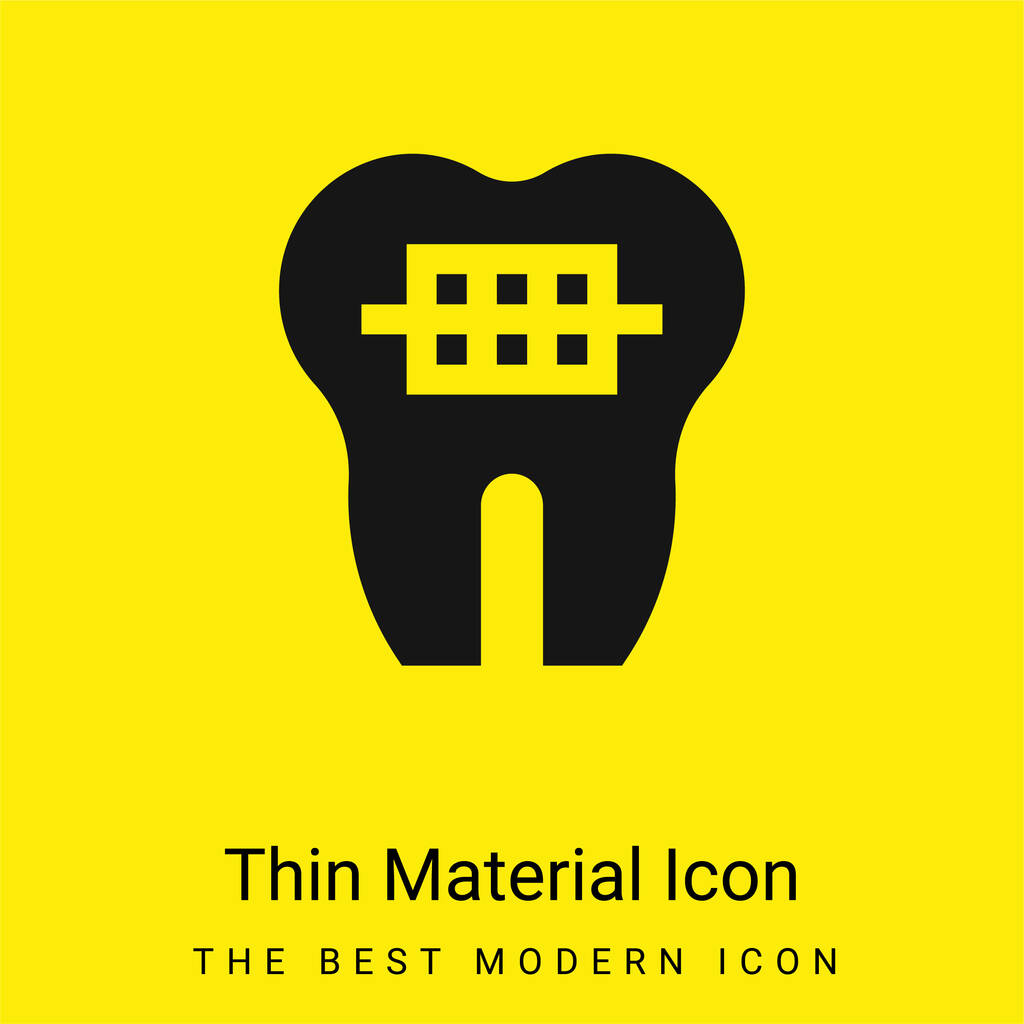Bretelle minimali giallo brillante materiale icona - Vettoriali, immagini