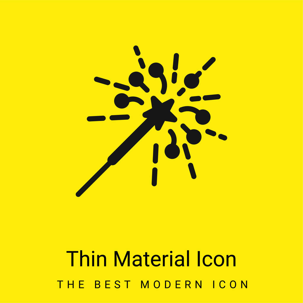 Bengal Light minimal bright yellow material icon - Vector, Image