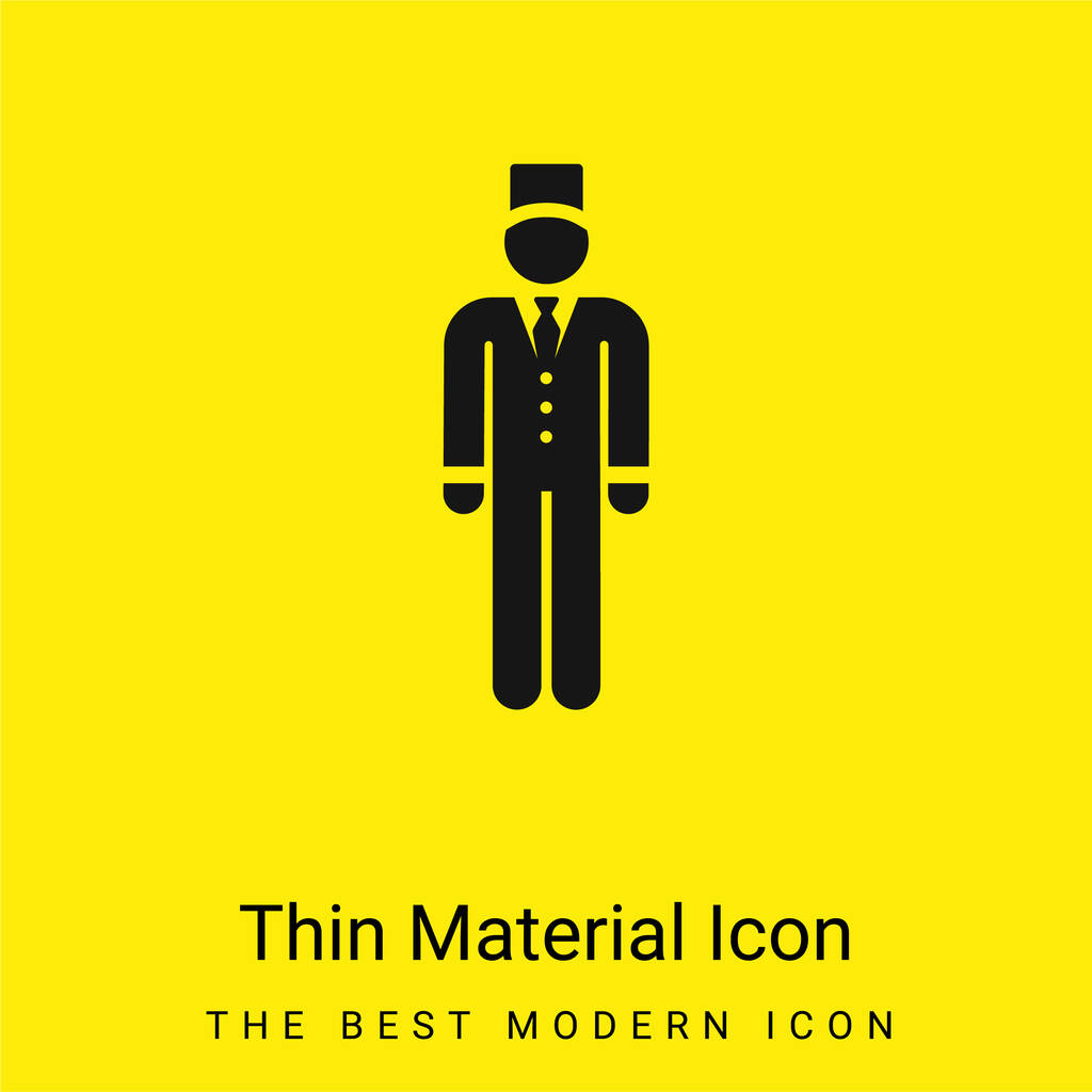 Bell Boy icona minimale materiale giallo brillante - Vettoriali, immagini