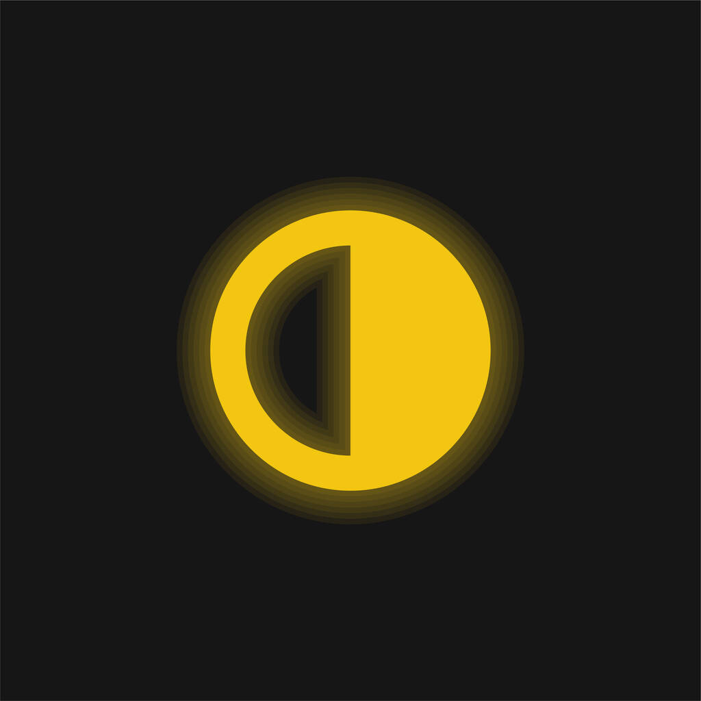 Dostosuj żółtą świecącą ikonę neonu - Wektor, obraz