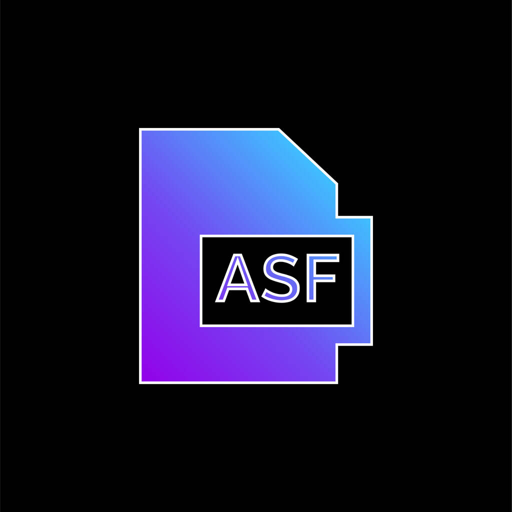 Icône vectorielle de dégradé bleu Asf - Vecteur, image