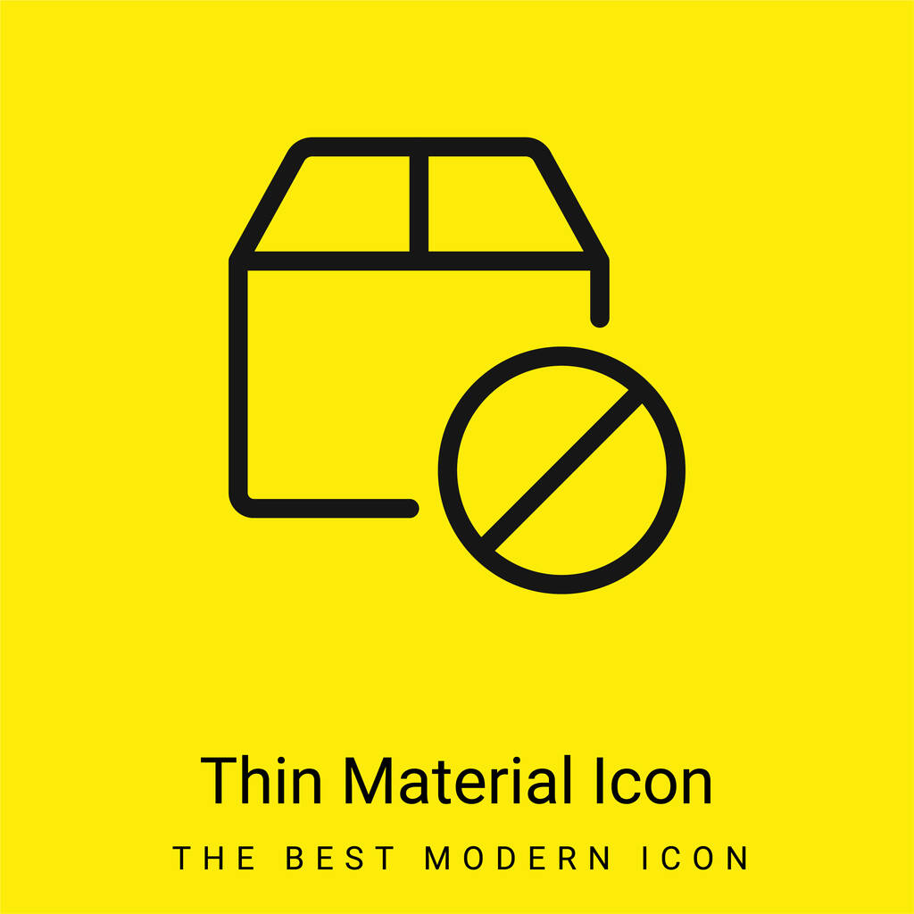 Geblokkeerd minimale helder geel materiaal icoon - Vector, afbeelding