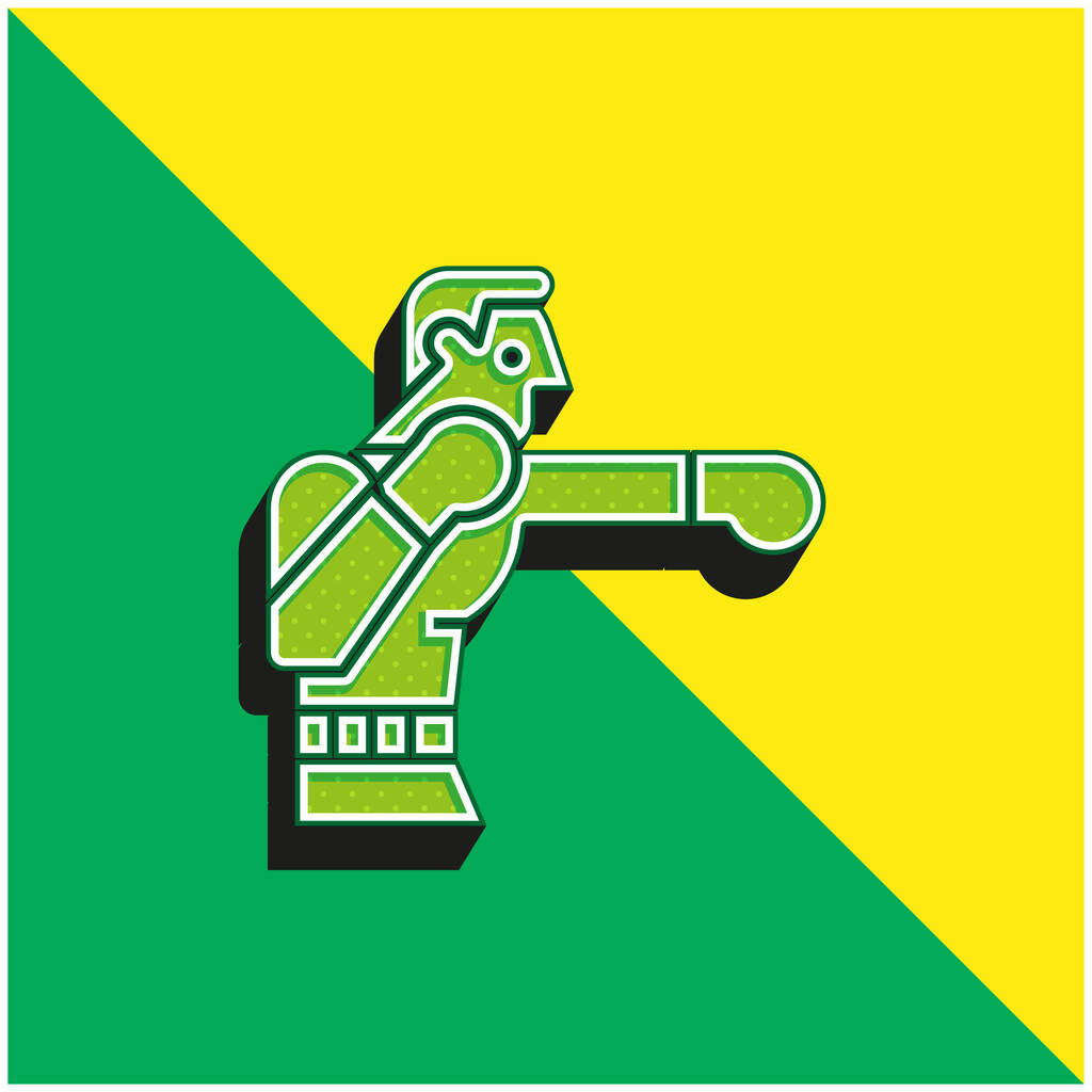 Boxen Grün und Gelb modernes 3D-Vektor-Symbol-Logo - Vektor, Bild