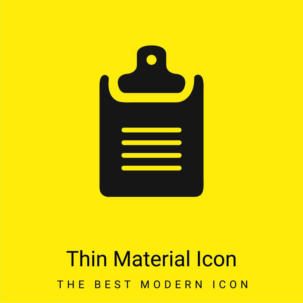 Nero Appunti icona materiale giallo brillante minimale - Vettoriali, immagini