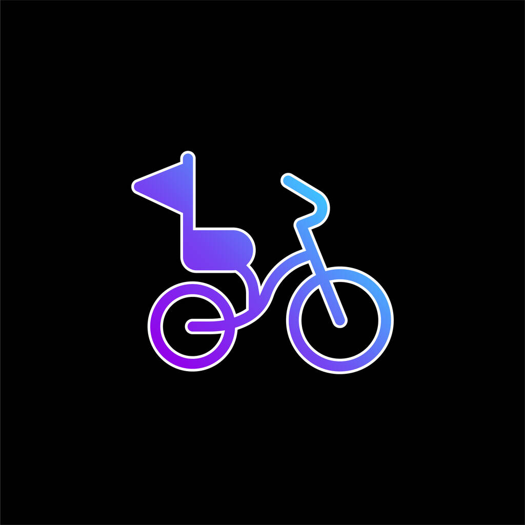 Bicicletta blu gradiente icona vettoriale - Vettoriali, immagini