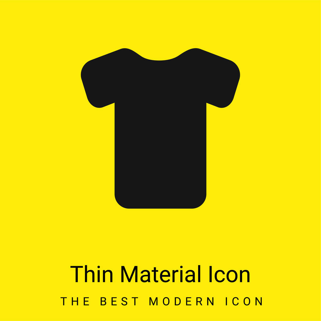 Camisa preta mínima amarelo brilhante ícone material - Vetor, Imagem