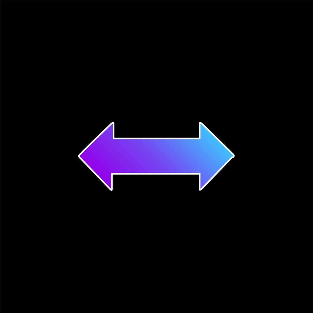 Bidirectional Arrow blue gradient vector icon - Vector, Image