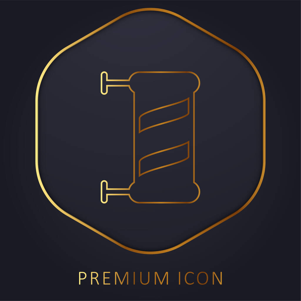 Borbély arany vonal prémium logó vagy ikon - Vektor, kép
