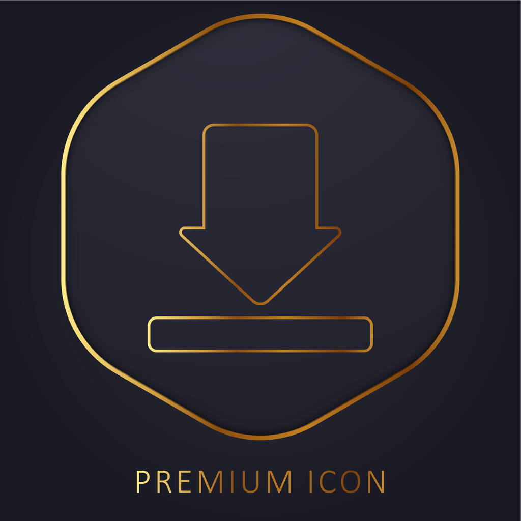 Strzałka złotej linii logo premium lub ikona - Wektor, obraz