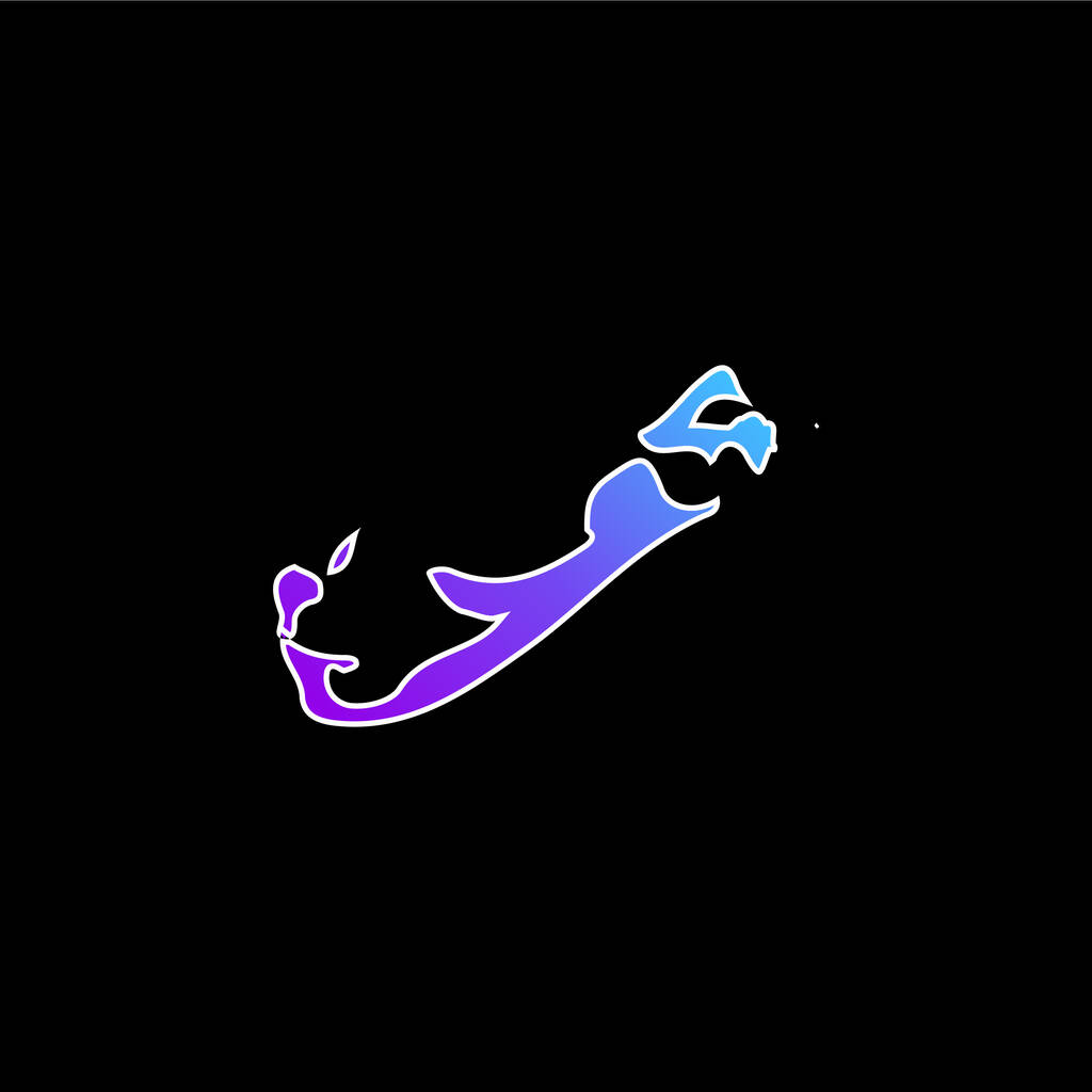 Vektorová ikona Bermudy blue gradient - Vektor, obrázek