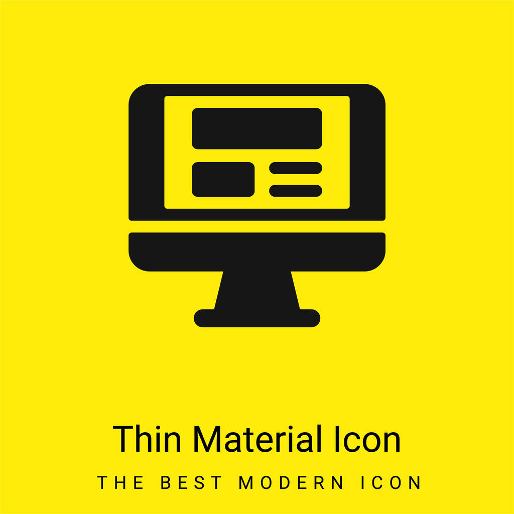 ブログ最小限の明るい黄色の材料アイコン - ベクター画像