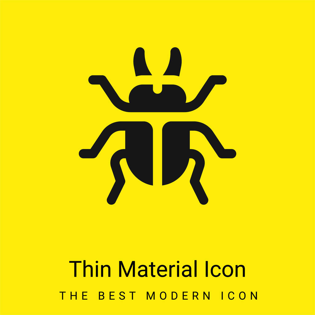Beetle minimales hellgelbes Materialsymbol - Vektor, Bild