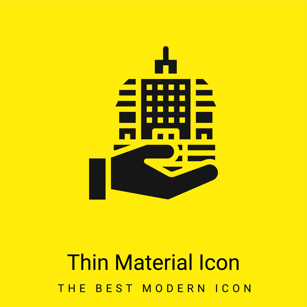 Banca minimale brillante icona materiale giallo - Vettoriali, immagini