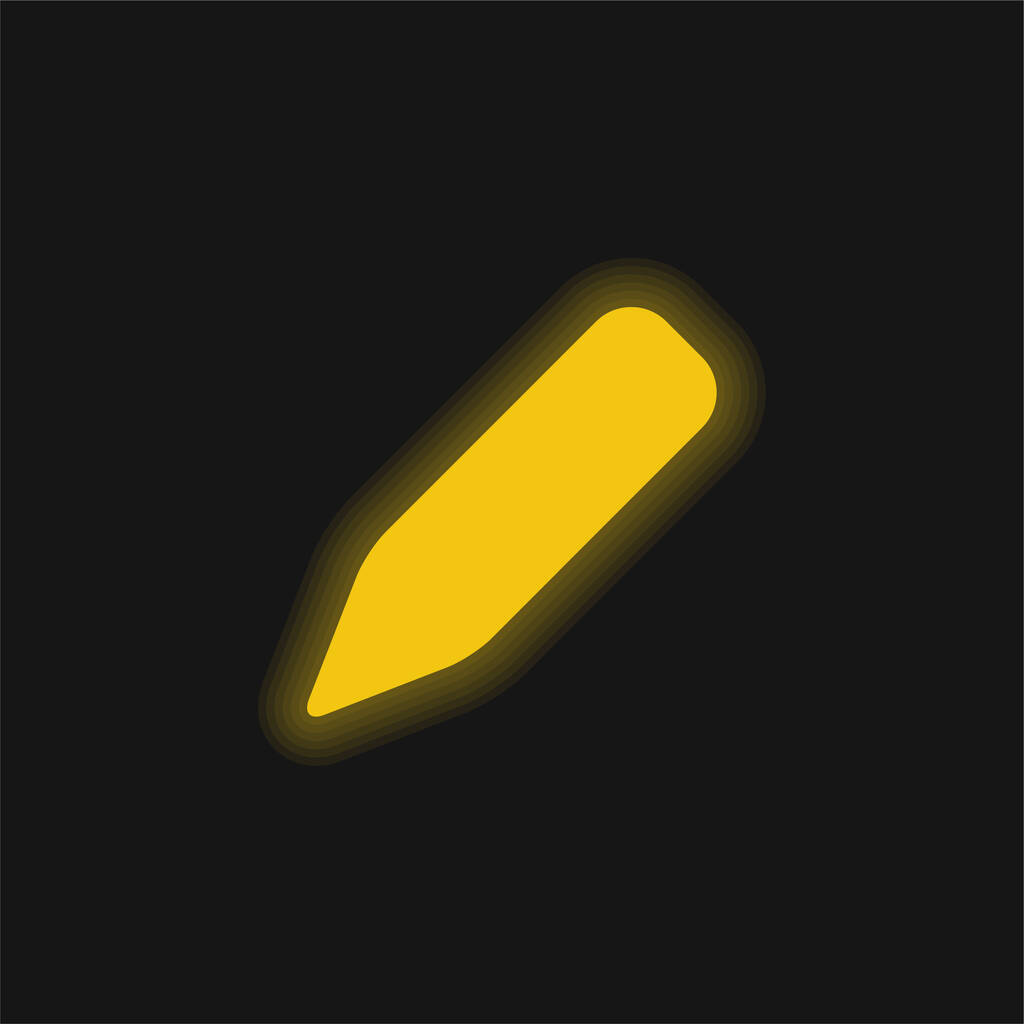 Siyah Pastel Renkli Sarı Parlak Neon simgesi - Vektör, Görsel
