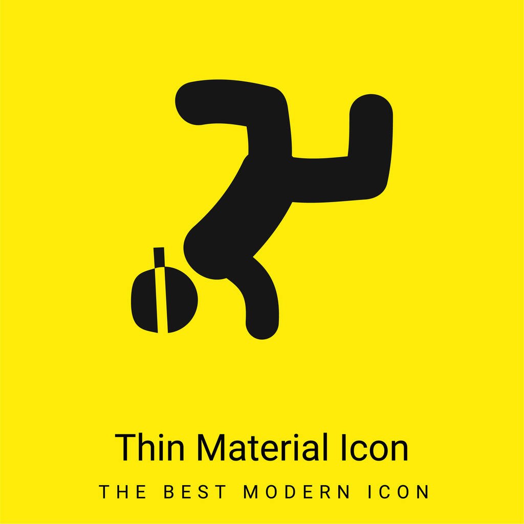 Breakdancing minimální jasně žlutý materiál ikona - Vektor, obrázek