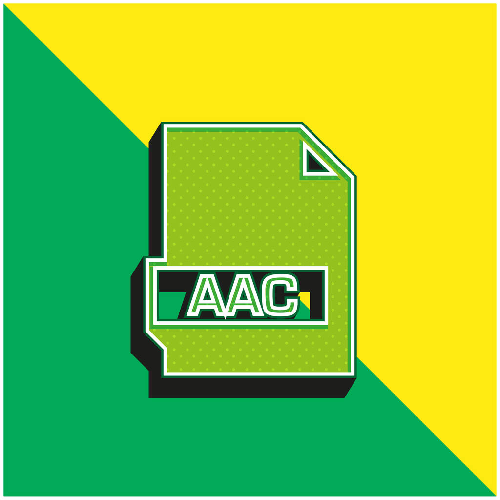 Aac Πράσινο και κίτρινο σύγχρονο 3d διάνυσμα εικονίδιο λογότυπο - Διάνυσμα, εικόνα