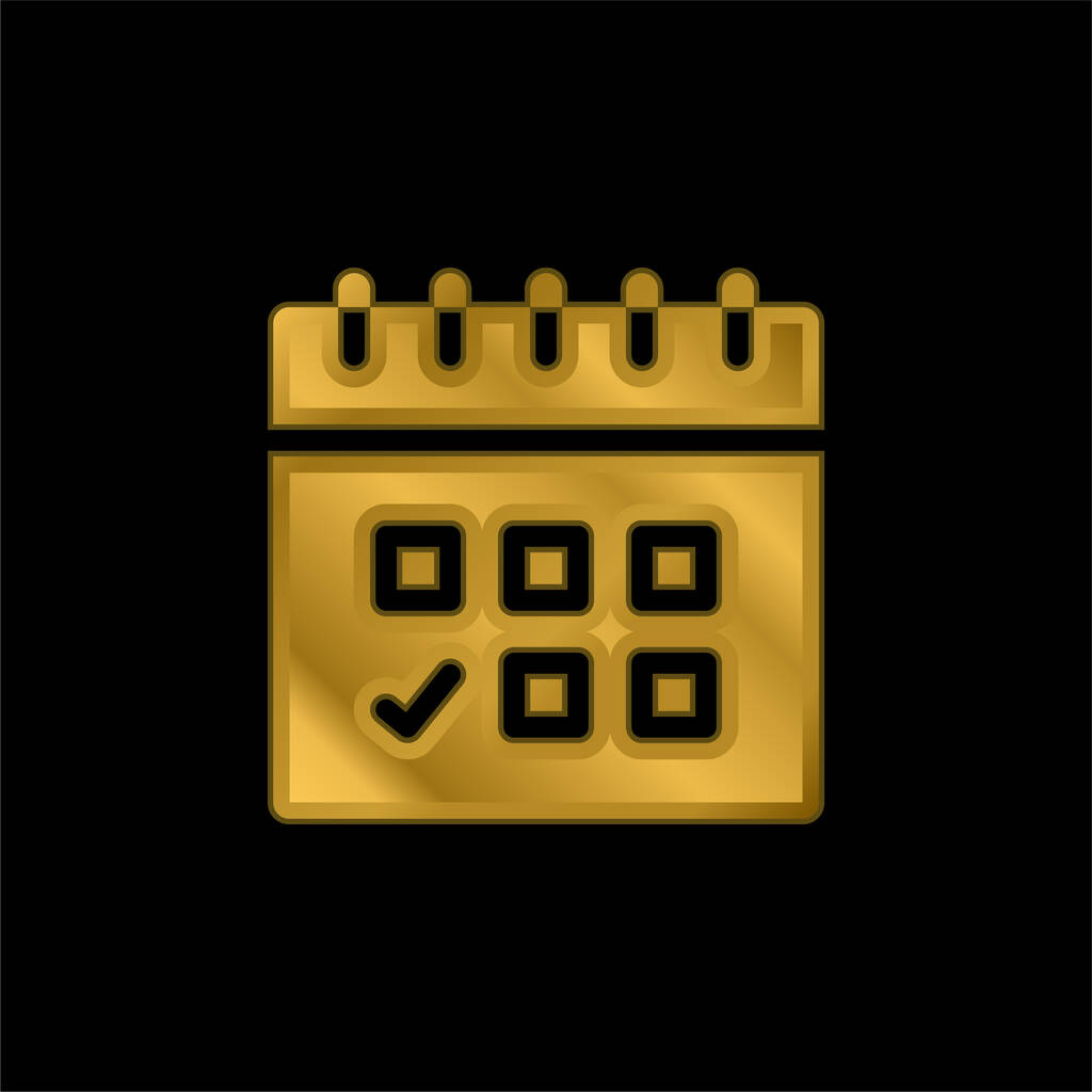 Ernennung vergoldet metallisches Symbol oder Logo-Vektor - Vektor, Bild