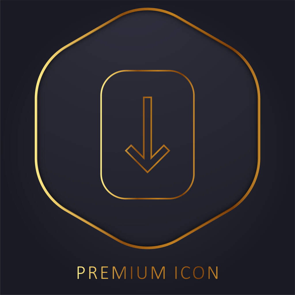Nyíl arany vonal prémium logó vagy ikon - Vektor, kép